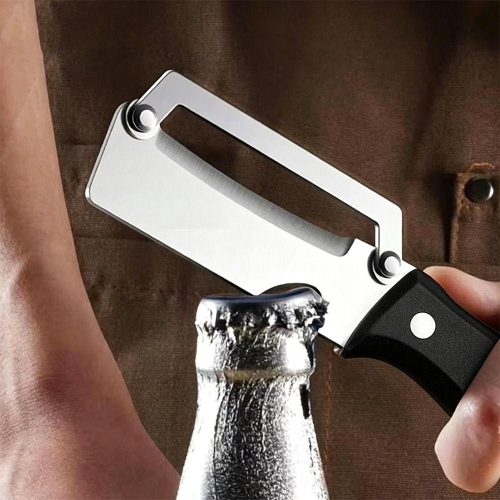 Multi-Functional Vegetable Peeler with Bottle Opener Wooden Handle Kitchen Shredder Stainless Steel Peeling Tool