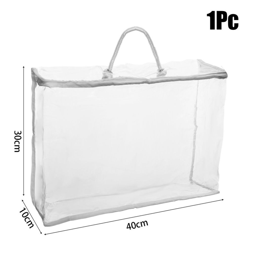 Transparent Bed Sheet Organiser Pouch Reusable Tote Bag Quilt Storage Bag  for Pillow Blanket
