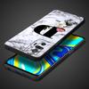Letters Flower English Marble Phone Case For Xiaomi Redmi Note 14 13 5G 10 11 12 Pro Plus 4G 14C 13C 12C 10C Black Cover