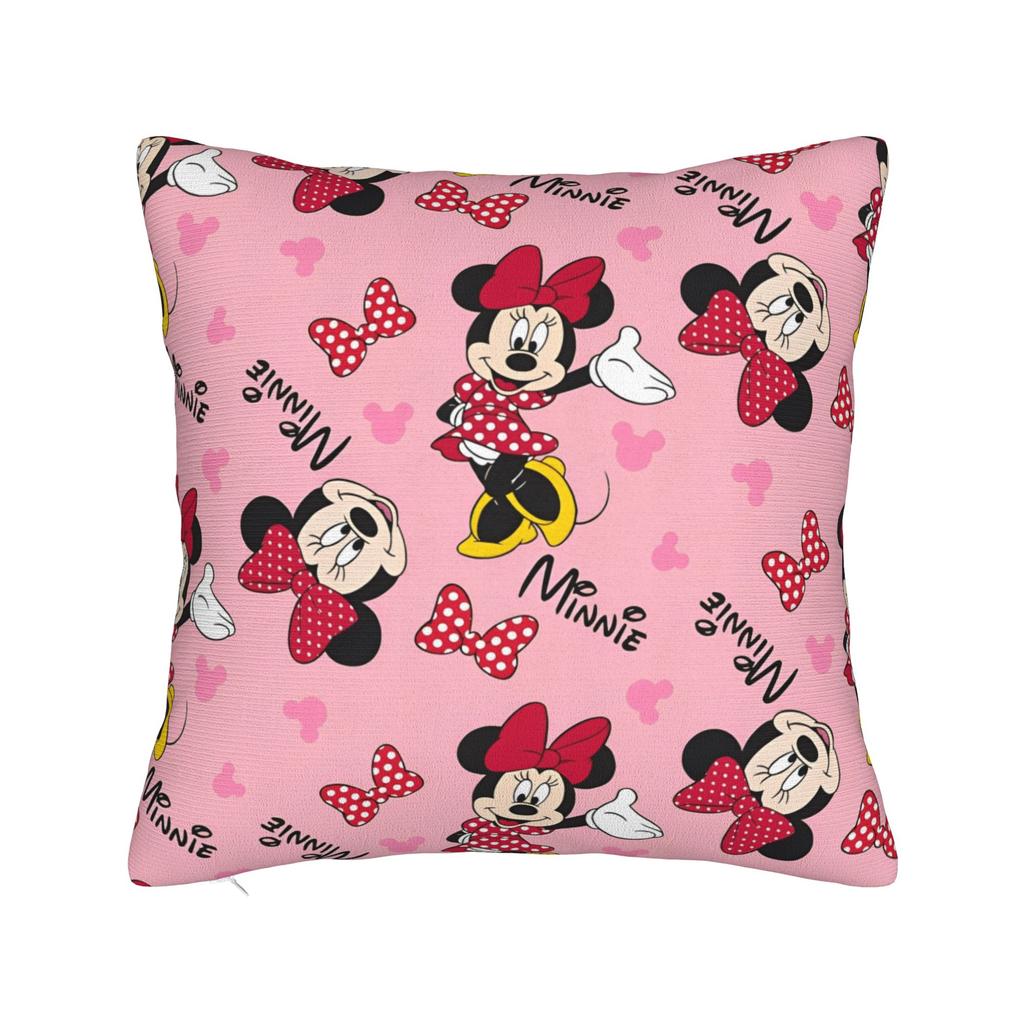 Federa per Cuscino Quadrata Cartone Animato Mickey Minnie Cuscino Decorativo in Poliestere, Federa per Cuscino alla Moda