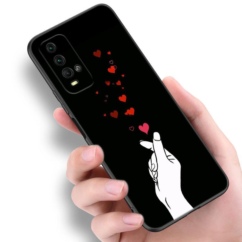 Love On The Finger Kpop Phone Case For Xiaomi Redmi Note 5 6 9T K20 K40 K50 Pro 7A 8A 9A 9C 9i 10A 10C A1 S2 TPU Black Cover