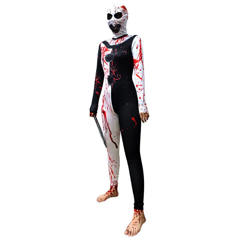2026 new European and American soul-broken clown cosplay performance clothes, blood-stained men and women with the same stage performance clothes
