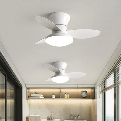 Haushalts-Frequenzumwandlung Deckenventilatorleuchte Küche Schlafzimmer 3 Lichtfarben Verstellbar Elektrische Deckenventilatorlampe