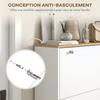 Shoe Cabinet 24 Pairs Narrow Shoe Cupboard With 3 Flip Drawers Adjustable Shelves White