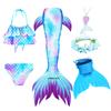 Swimming Mermaid Tail Cosplay Monofin Ariel Mermaid Swimsuit for Swimming Costume Halloween Party Swimsuit