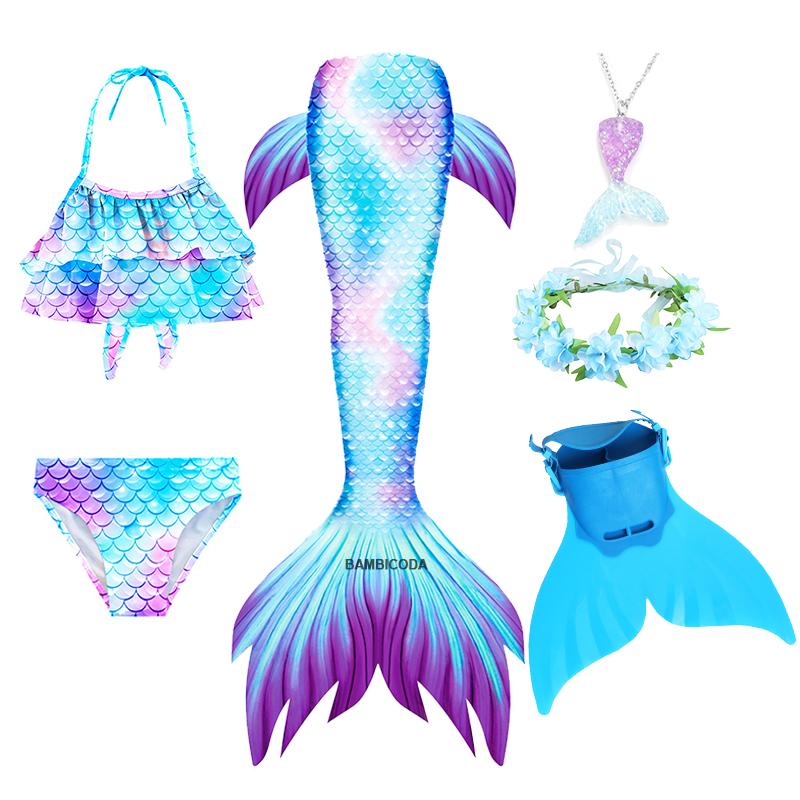Swimming Mermaid Tail Cosplay Monofin Ariel Mermaid Swimsuit for Swimming Costume Halloween Party Swimsuit