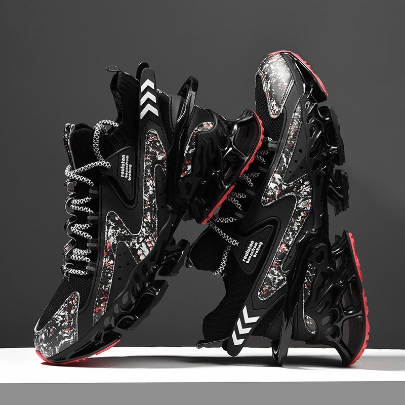 Men's High-Top Blade Sneakers Fashion Sock Collar Athletic Shoes Non-Slip Shock-Absorbing Running Shoes for Outdoor