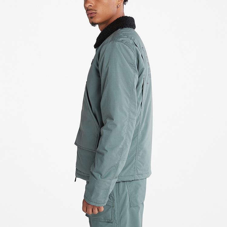 Timberland Lightweight Quilted Fleece Solid Color Water-Resistant Pilot Jacket Men Jackets Balsam-Green A5VD5-392