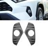 2*Carbon Fiber Color ABS Front Fog Light Lamp Cover Trim Fit For Toyota Rav4 2019-2021