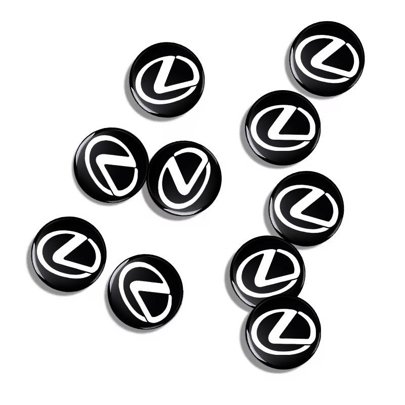 14mm Aluminum Car Remote Key Sticker Emblem Auto Accessories For Lexus ES RX NX LS UX LM LX GX LC RZ IS CT GS RC HS SC TX LBX