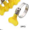 Stainless Steel Hose Clips with Plastic Handle Set of 10 Adjustable Worm Drive