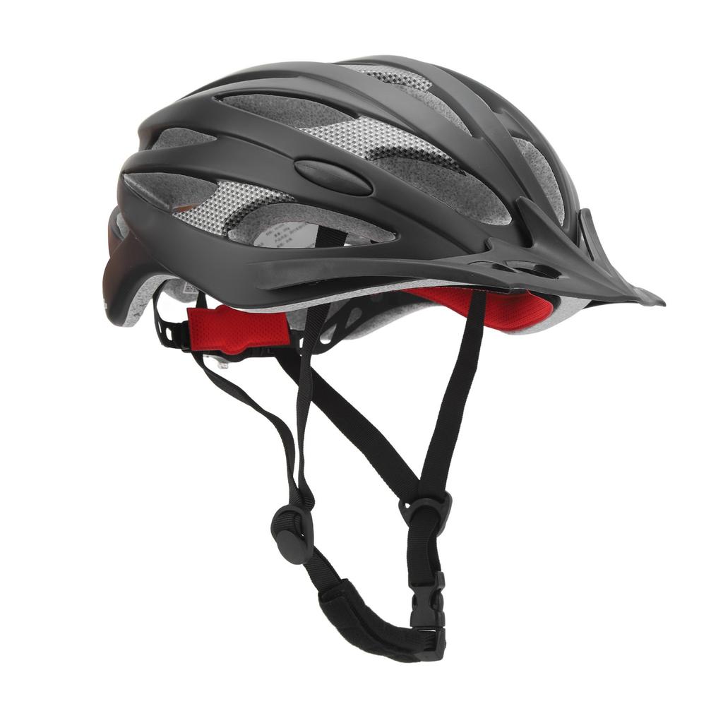 Bike Helmet Stylish Lightweight Ventilated Heat Dissipation One Piece Design Cycling Helmet for Mountain Road Bike Black