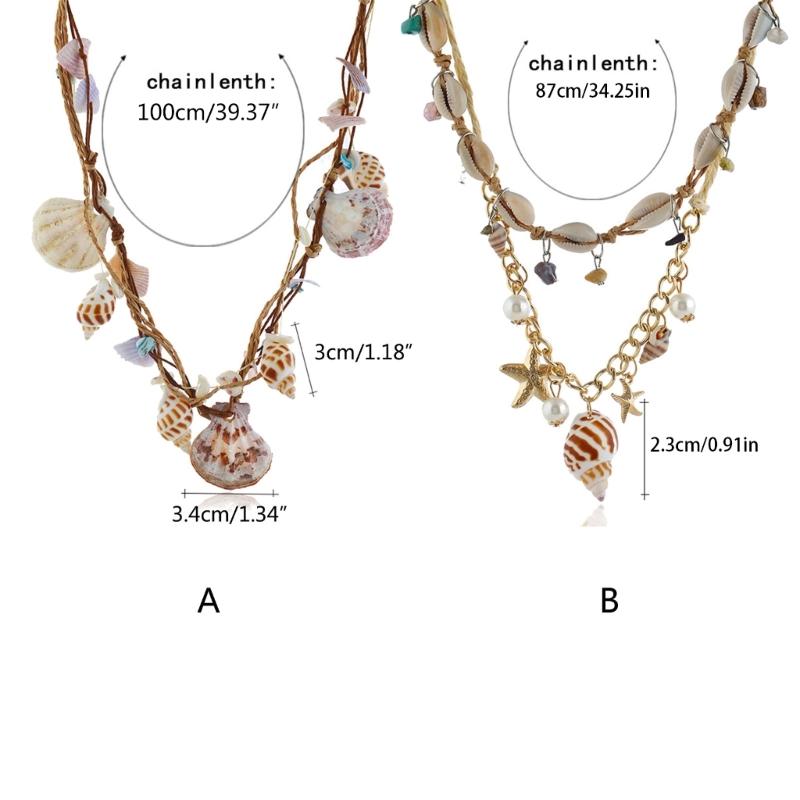 Unique Starfish Shell Choker Necklace for Women Retro Large Conch Collar Necklace Statement Pendant Neck Jewelry Gift