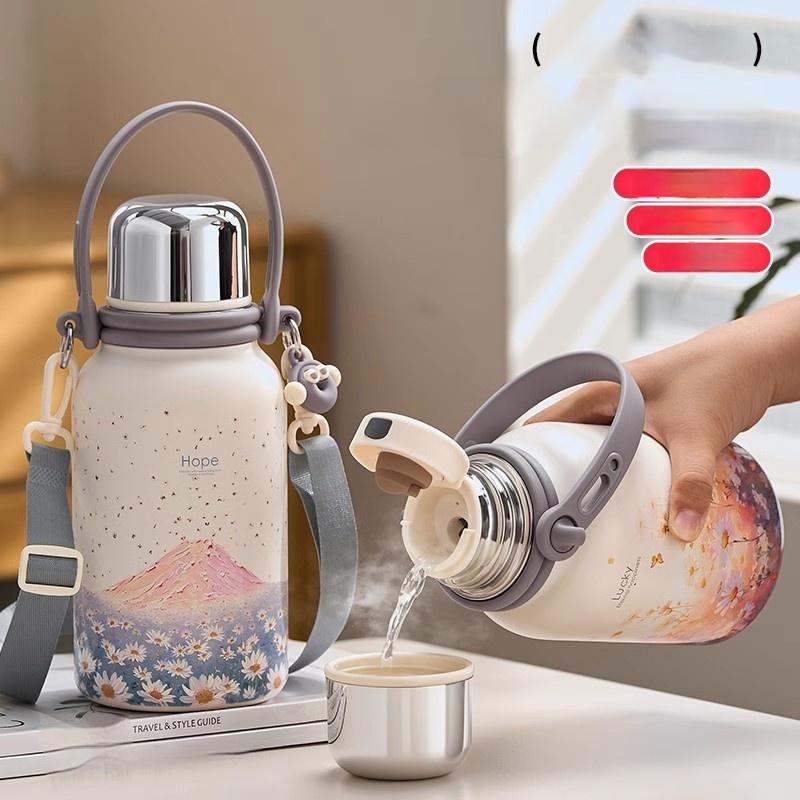 GIANXI Stainless Steel Vacuum Flasks Ice Cup Cold Insulation Cup Portable Cup Thermos Cup Brings High Capacity Thermo Bottle