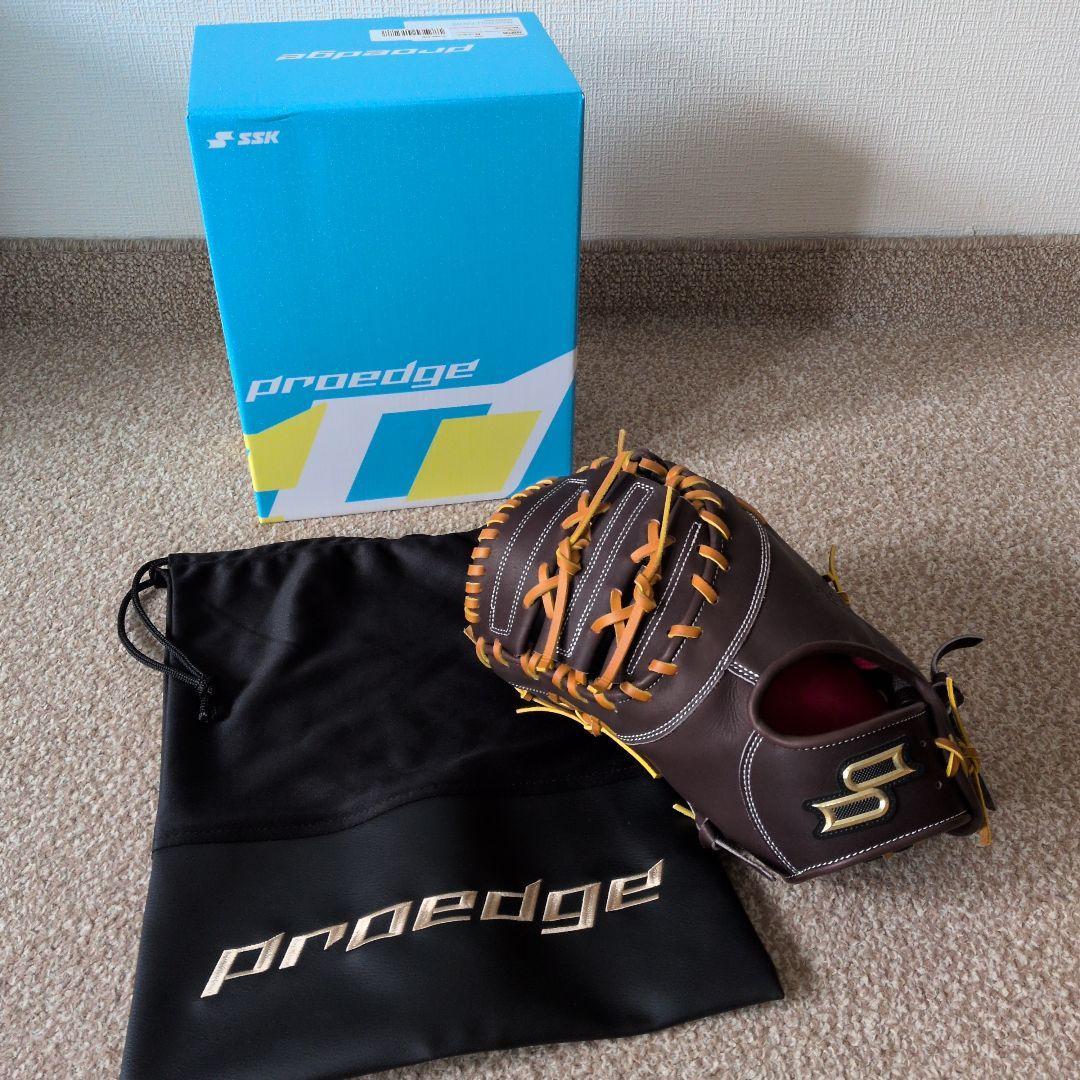 Used SSK Pro Edge Baseball Glove First Mitt Rigid Left Thrower Brown