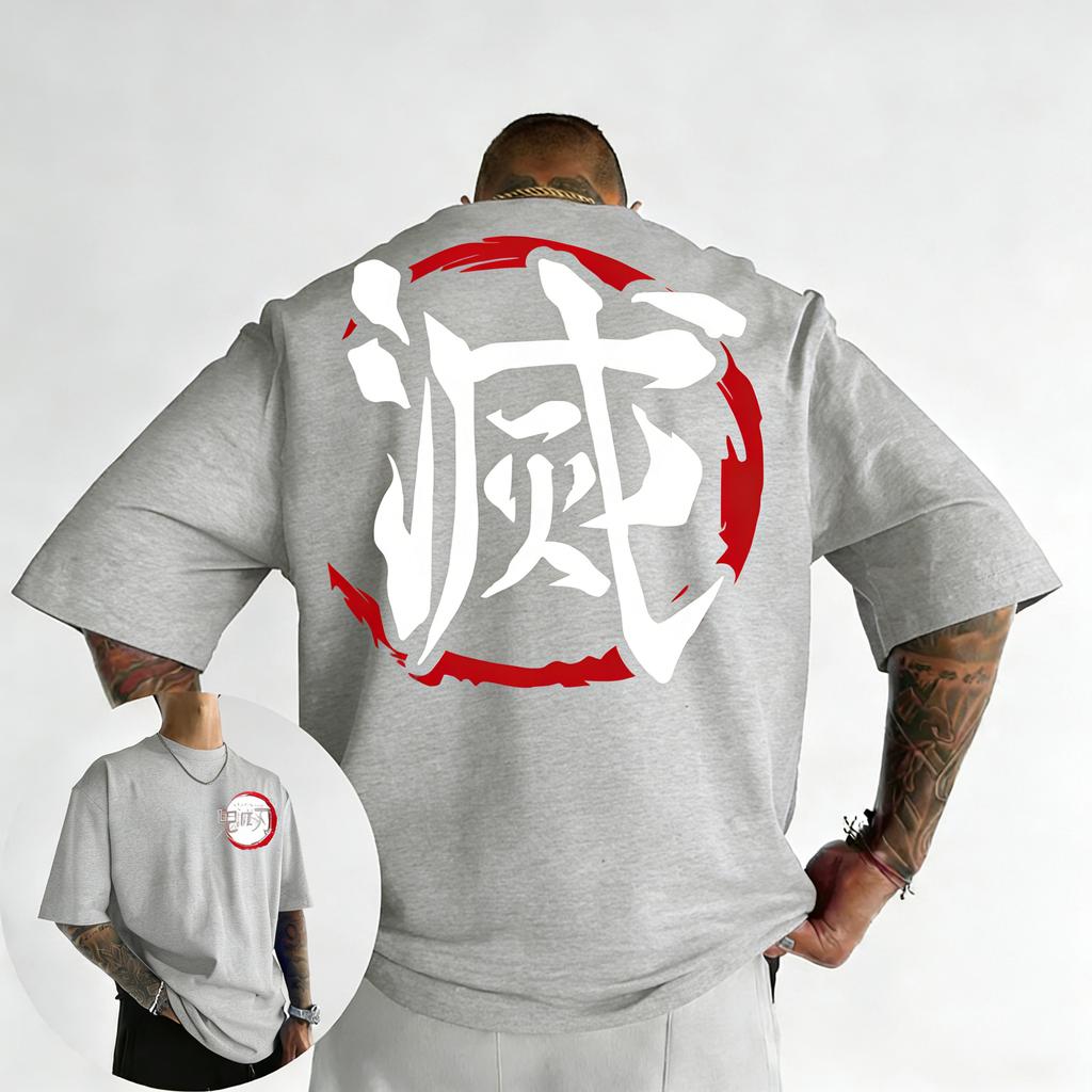 Ghostblade Anime Bedrucktes T-Shirt für Frühling/Sommer 2026 Neues Y2K Großer Stil Herren und Damen Streetwear