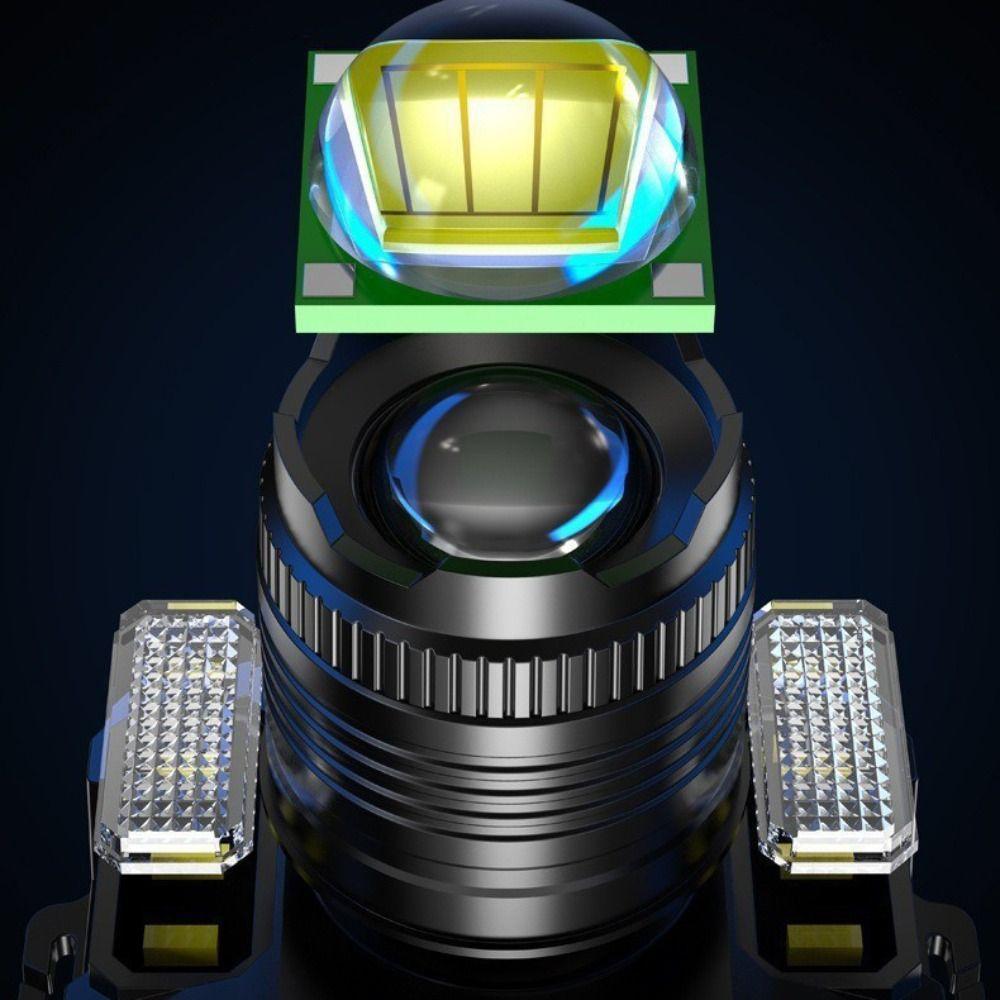 Motion Sensor USB Rechargeable Headlamp 5 Modes Waterproof Head Lamp Work Light  Emergency Use