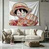 One Piece Monkey D Luffy Wall Tapestry Aesthetic Wall Hanging Printed Fabric Blanket Decorative Tapestries For Bedroom Living Room Home Decor