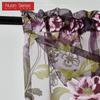 2PC Nuan Serie Modische Moderne Pfingstrose Faule Blume Transparent Gaze Vorhang Kopf für Kleine Fenster Küche Vorhang Home Decor