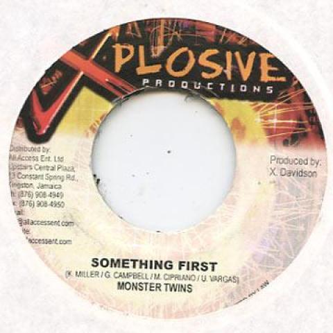 

7inch Record MONSTER TWINS - Something First Xplosive 2001 Jamaica Reggae, Ska & Dub