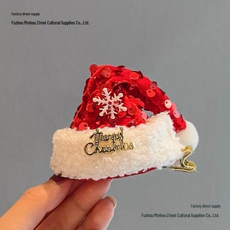 3D Christmas Hat Hairpin: Versatile Clip for Bangs & Hair - Festive Decoration & Jewelry