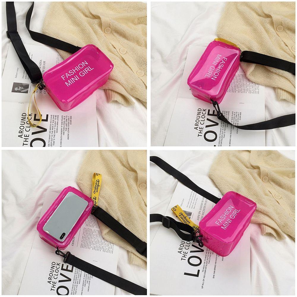 Women Clear Purses Sweet Handbags Crossbody Bags Transparent Jelly Bag Messenger Bag Shoulder Bag