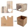 50pcs Romantic Heart Vintage Kraft Candy Box with Burlap Twine for Wedding Decoration