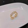 Korean Pearl Ring: Chic Luxury Design for Women, Adjustable Open Style, Trendy Cool Index Finger Accessory.