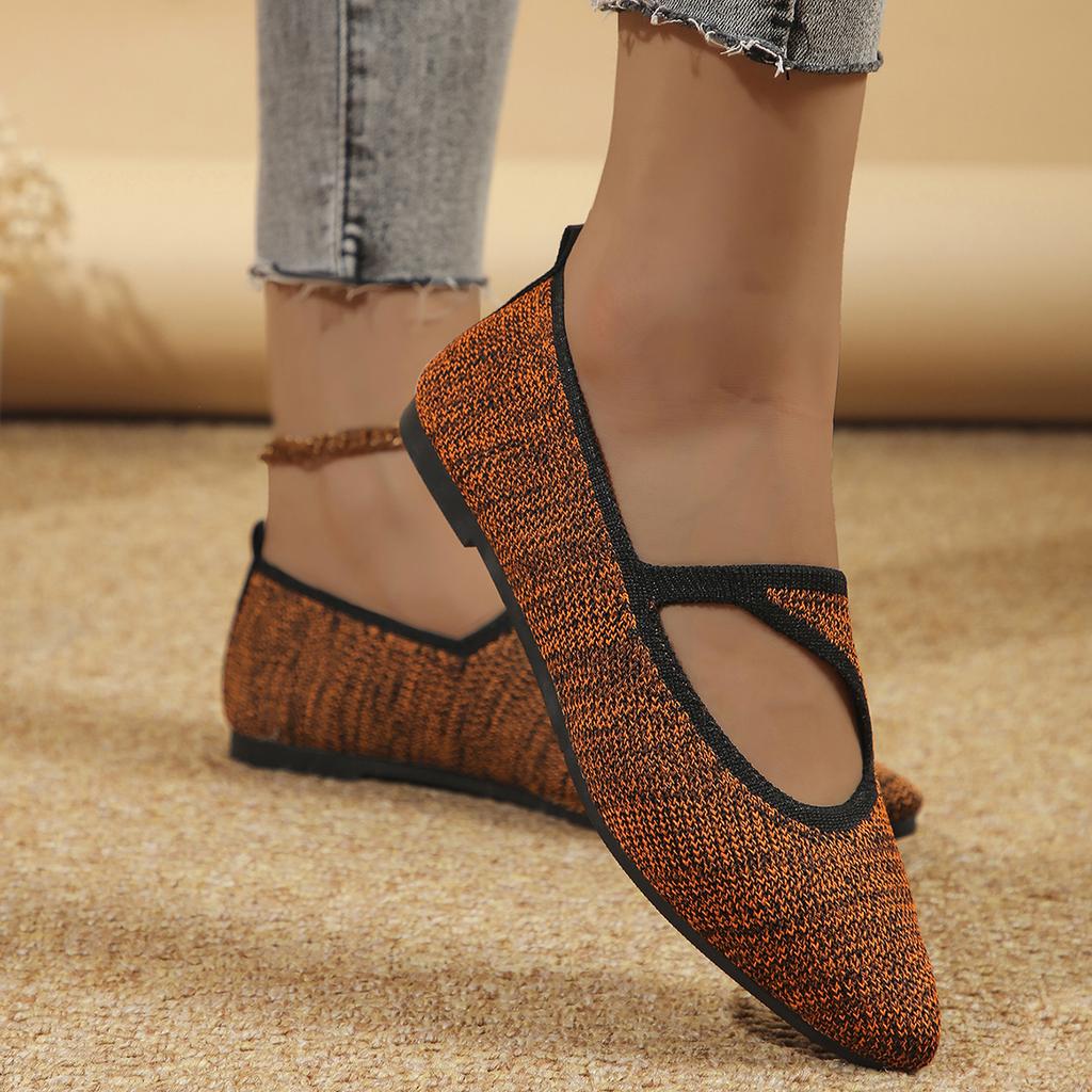 Fashion Women Flats Spring Autumn Flat Shoes Fashion Leisure Flat Loafers Pointed Knitting Elastic Comfortable Boutique Sneakers Women