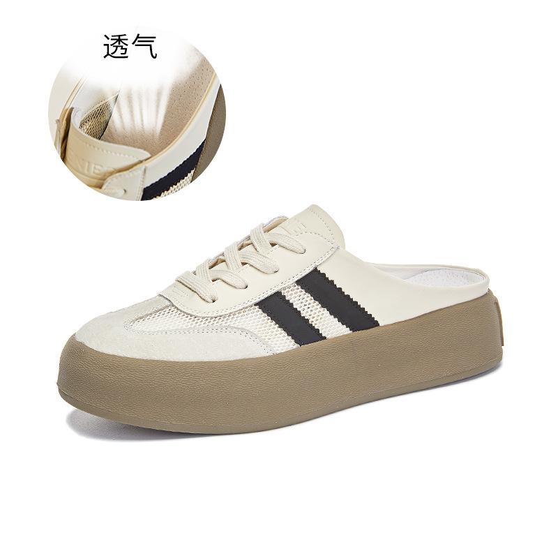 Genuine leather German training shoes 2025 spring new women's platform sports white shoes women's retro Forrest Gump shoes casual women's shoes