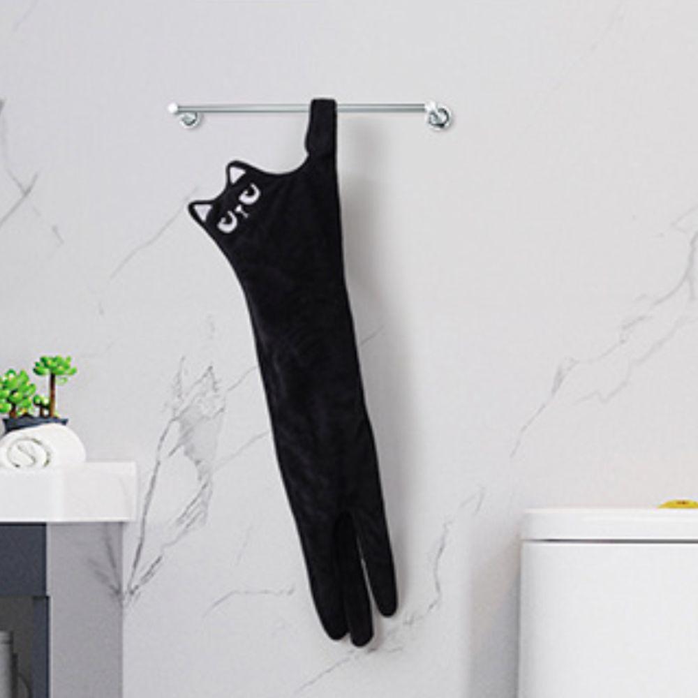 Soft Funny Cat Hand Towel Absorbent Microfiber Towel Cute Kitchen Towel  Bathroom