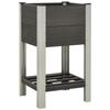 VidaXL Raised Garden Bed with Shelf 50x50x90 Cm WPC Grey
