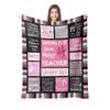 Dance Teacher Appreciation Gift Blanket Soft Throw Pink 60x50 In