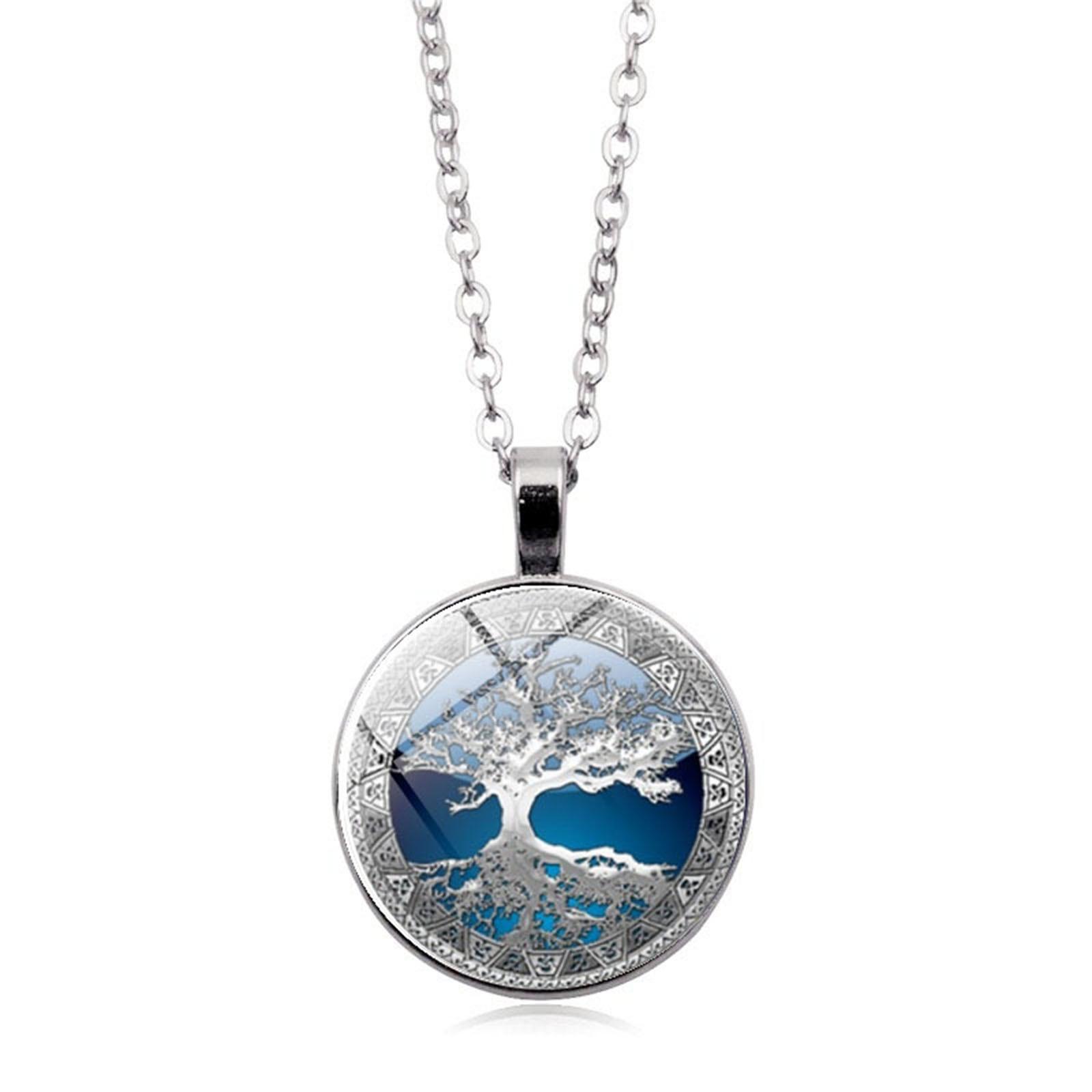 

Celti c Tree Time Gemstone ожерелье кулон модное женское ожерелье