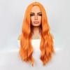Orange Brown Wig Synthetic Long Wigs for Women Water Wave Hairstyle Cosplay Halloween Party Natural Sexy Ladies Wig