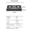 Double Burner Energy-Saving Gas Stove for Natural and Liquefied Petroleum Gas