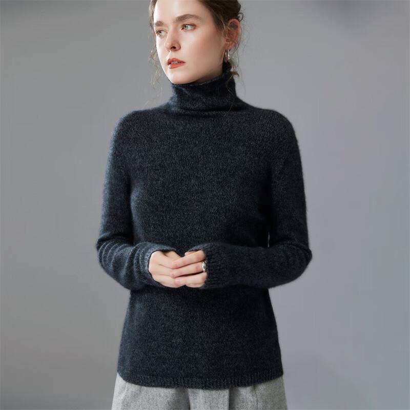 Fanzhen Damen Pullover mit Rollkragen aus dicker Kaschmir-Mischung