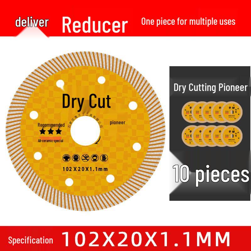 Ultra-Thin Tile Cutting Disc: Chip-Free Ceramic, Vitrified, Marble, Rock Slab Dry Saw Blade.