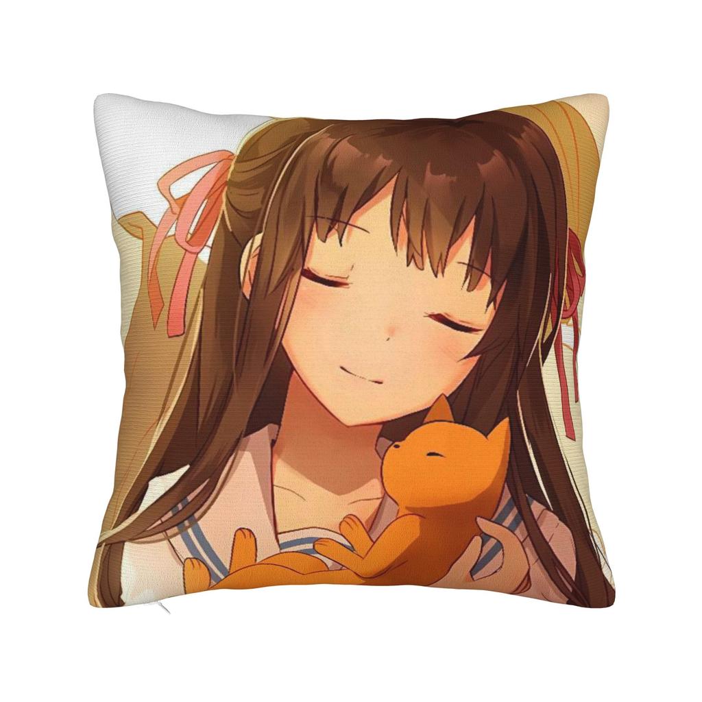 Pillow Case F-Fruits B-Baskets Tohru Honda Soft  Pillow Cover For Sofa Couch Bed Living Room Retro Trendy Pillowcases
