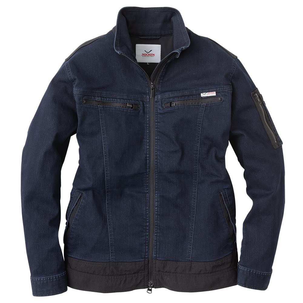 

BLACK KITE Stand Blouson Indigo L [Cocos Nobuoka] RKN-6980 [ROCKEN TOKYO] индиго
