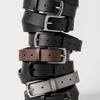 Nuartstudio Modern Saffiano Square Leather Belt_7 Colors