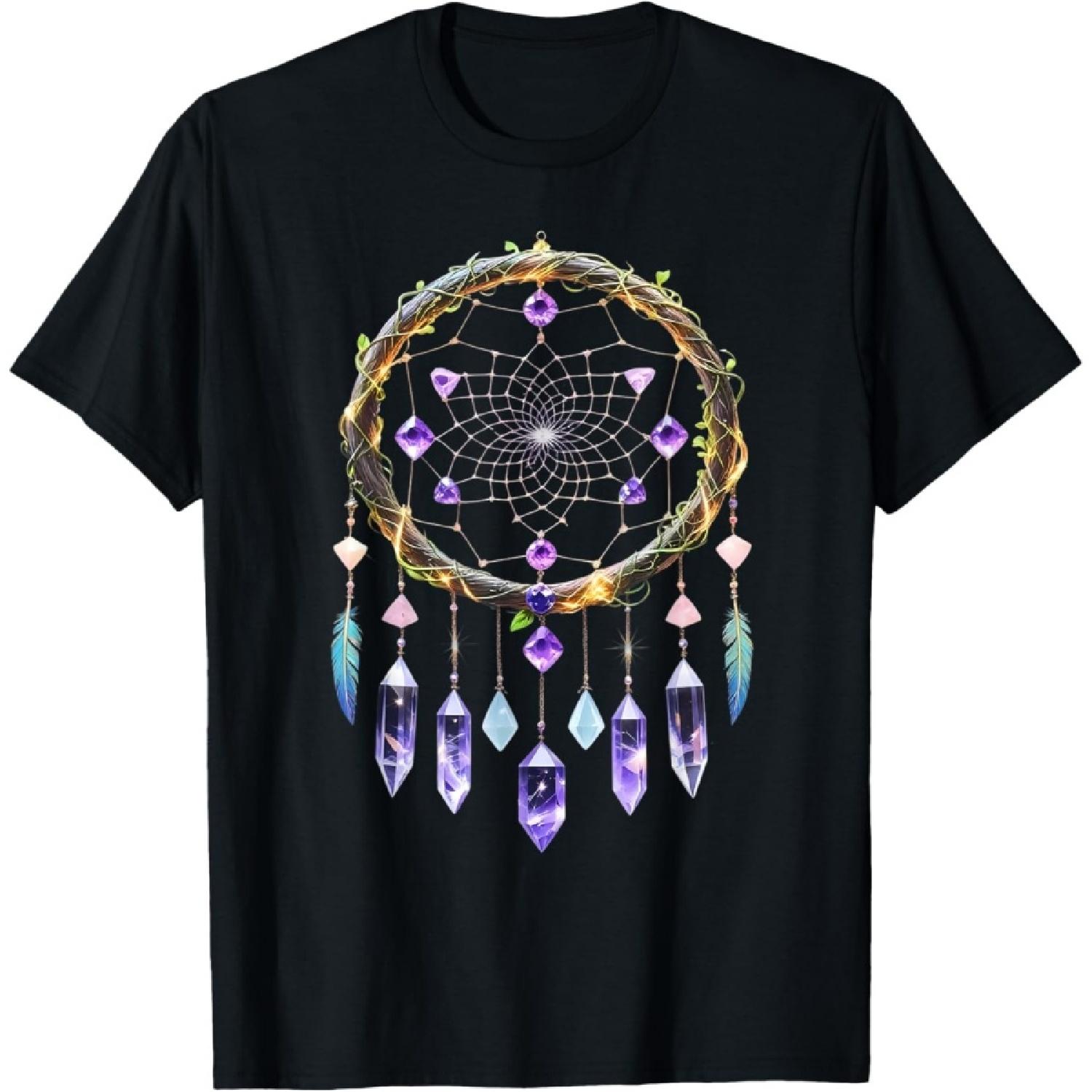 Dreamcatcher, Crystals & Gems Dream Catcher T-Shirt S