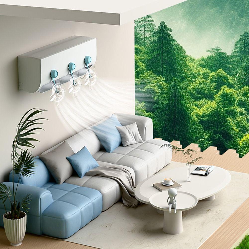 3Pcs Windmill Shaped Air Conditioning Ventilator Suction Cup Air Conditioner Windshield Office