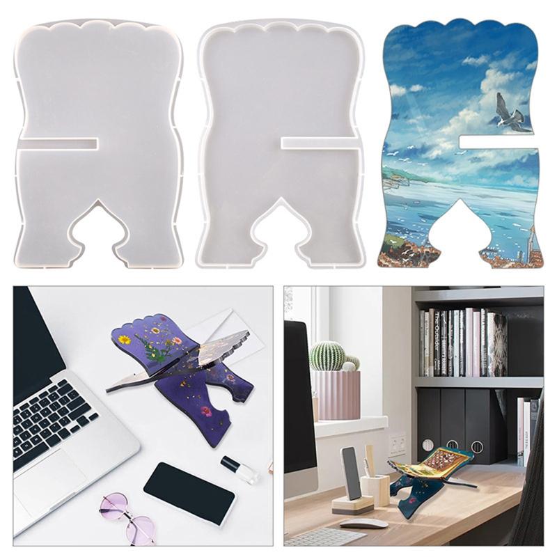 Folding Book Stand Silicone Mold Vintage Quran Intricate Carved Muslim Prayer Book Organizer Bookshelf for Home/Office