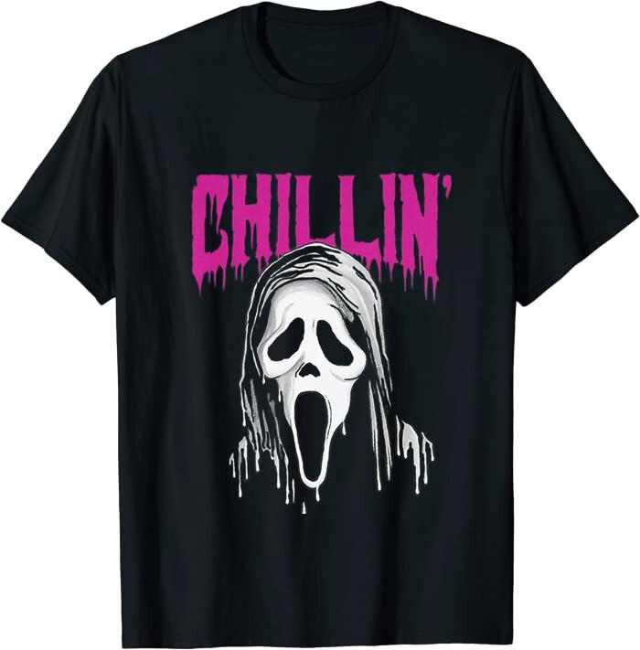 Ghost Face Chillin Funny For Halloween Classic T-shirt S