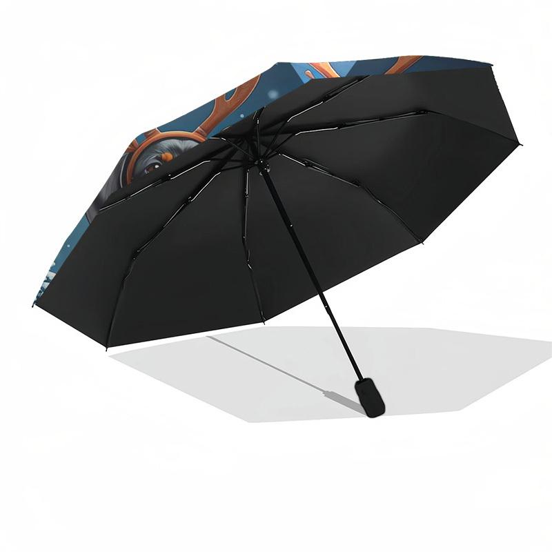 1pc Christmas Sleigh Dogs Umbrella with Plastic Handle,Suitable for All Seasons Umbrellaptys26075