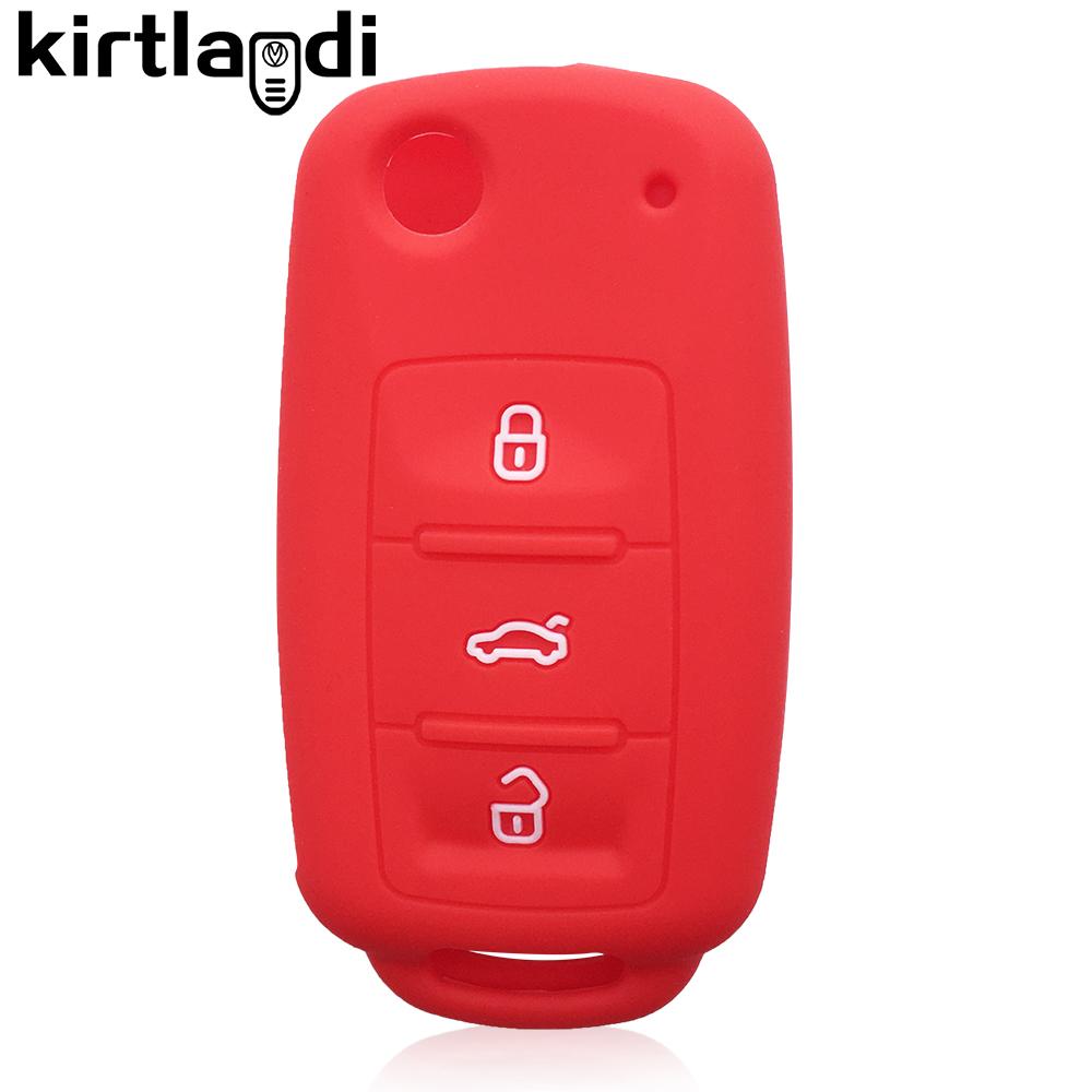 Silicone Case Key Cover Remote Fob Case for Volkswagen VW Bora Polo Jetta Passat B5 Golf 6 Beetle Caddy for Skoda Octavia Ibiza