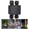 For outdoor IP68 waterproof junction box 4way 2in2out connector for cable diameters 5 to 14 millimeters PA66 nylon