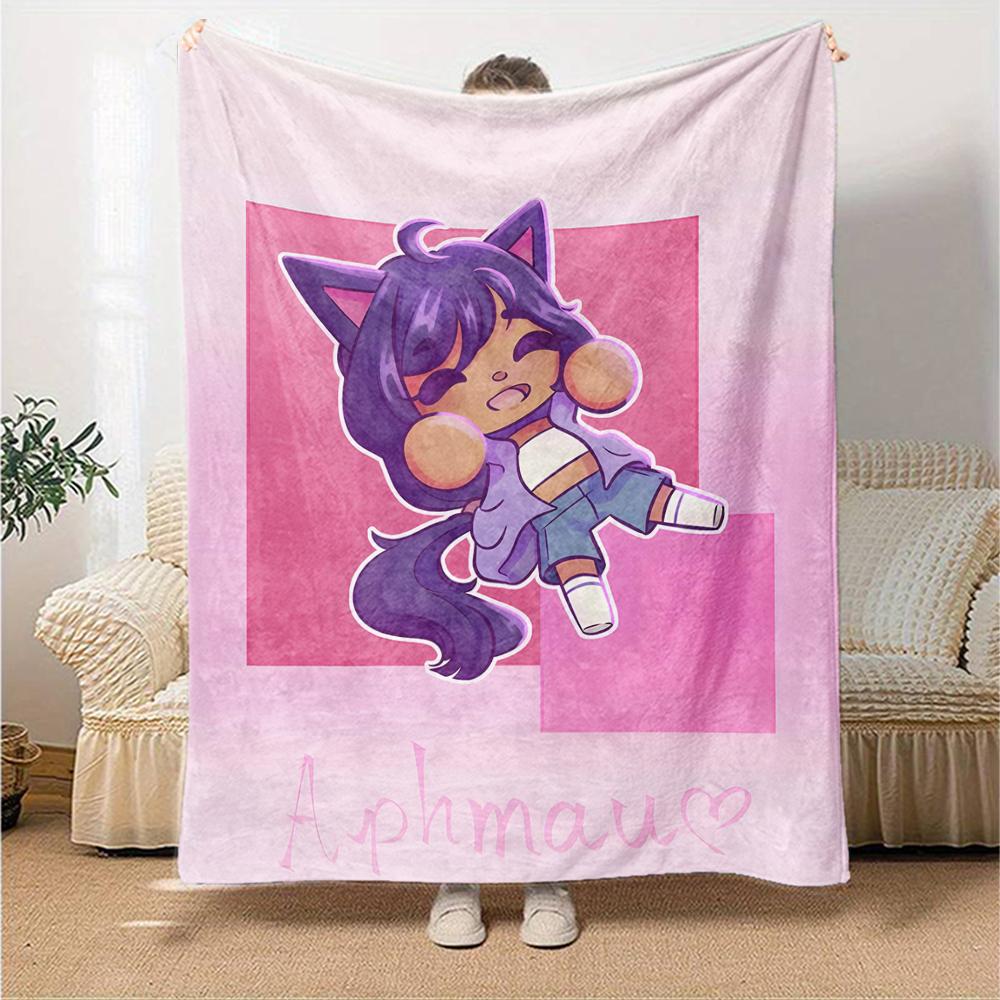 1pc Anime A-AphmauS (3) Blanket, Gift, for Men and Women, Soft Blanket, Good for Sofa Bed Couch Travel, Lightweight Flannel Blanket