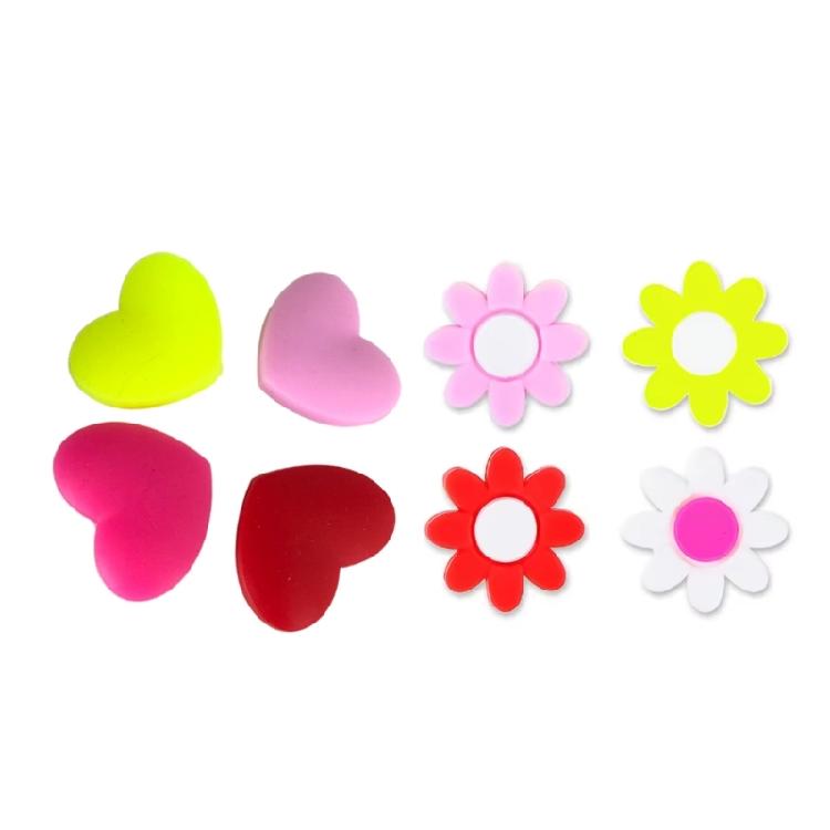 8Pcs Heart Flower Tennis Dampener Soft Silicone Vibration Shock Absorbers Tennis Racket Vibration Dampener Enduring 1